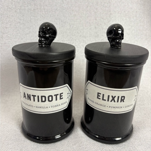 Other - NEW - Set of 2 Apothecary‎ Jars - Scented Candles - Halloween John Derian